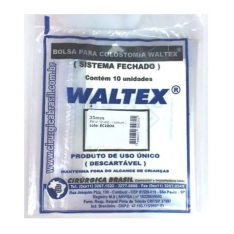 Bolsa Para Colostomia Descartável 35 MM C/10 - Waltex