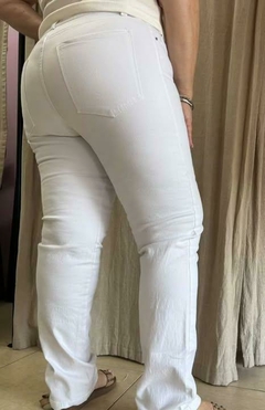 Pantalón Recto gabardina Blanco en internet