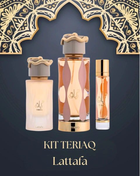 Kit Teriaq - Lattafa - EDP - Perfume 100 Ml + Hair Mist 50 Ml e Travel Spray 12 Ml.