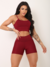 Short Legging Bordô - Lawari Fitness