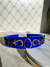 Conjunto de Brincos e Anel Regulável + Clutch Dourada + Tiara de veludo azul royal com pedrarias - Luanda Acessórios