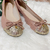 Sapatilha Luxo com Glitter Dourado | DUMOND - SalttoK