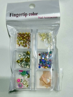 Apliques surtidos nacar + caviar + strass en internet