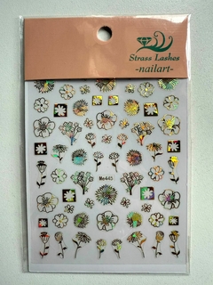 Sticker flores doradas - comprar online