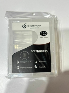 Tips soft gel oval Cherimoya prelimados