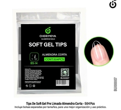 Tips soft gel almendra cortos