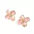 Aros Orchid Pink flores Acero par