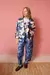 Bomber Ana Cow Print Blue - tienda online