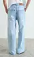 Jean super wide leg Lima celeste en internet