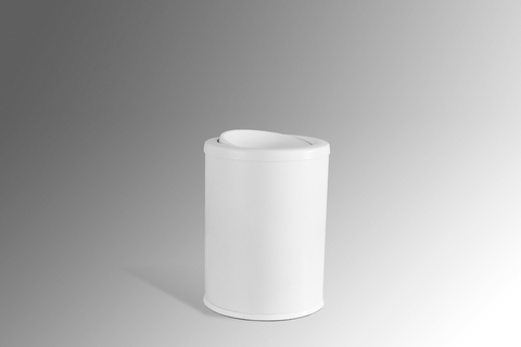 Lixeira Inox 6,3L Tampa Basculante Pintura Epóxi