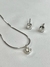 Conjunto ponto de luz moissanite branco 4mm - comprar online