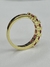 Meia aliança 4 garras zircônia rubi curudum 4mm - Banho ouro amarelo - loja online