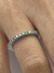 Aliança 2 garras moissanite azul 2mm