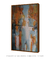 Quadro Decorativo Pintura Abstrata Pinceladas Azul Laranja