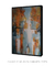 Quadro Decorativo Pintura Abstrata Pinceladas Azul Laranja - comprar online