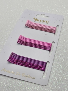 SET PINCHES HORQUILLAS ROSAS