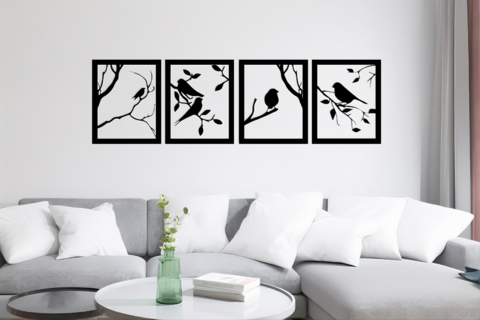 Kit Quadros - Pássaros