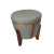 Pufe Flex Baú Decorativo E Mesa De Madeira - Linho Cinza Claro - comprar online