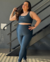 conjunto match power - azul acinzentado