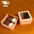 Caixa Kraft com visor Quadrado para 4 brigadeiros, doces, artesanato, 8x8x4,5cm