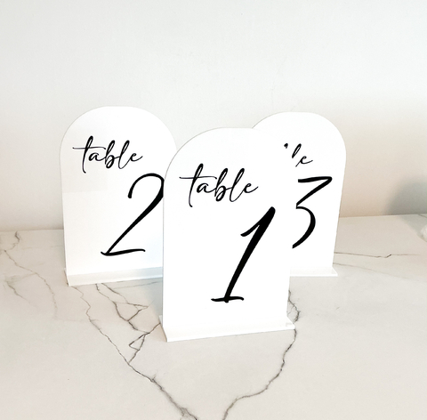 Número de mesa en acrílico