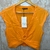 blusa zara nova na tag laranja cropped - comprar online