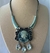 colar vintage dama camafeu prateado