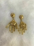 brincos vintage dourado e pedrarias