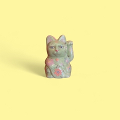 Gatito afortunado verde