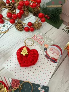 CHAVEIRO NATAL COM CARTÃO -KIT 10 UNIDADES - comprar online