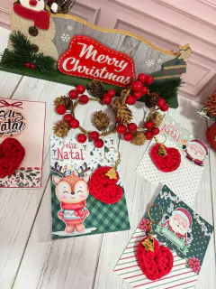 CHAVEIRO NATAL COM CARTÃO -KIT 10 UNIDADES - loja online