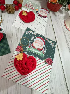 CHAVEIRO NATAL COM CARTÃO -KIT 10 UNIDADES - DELICATE STUDIO CRIATIVO
