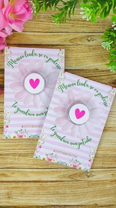 10 unidades Card +Creme Outubro Rosa