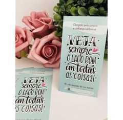Cartão Motivacional Veja sempre o Lado bom