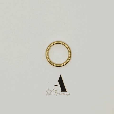 Argola titânio clicker 1.2 pvd gold TN0566