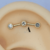 Labret cluster 3 pedras distantes pvd gold A0270