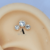 Labret cluster 3 pedras aço pvd gold A0276