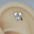 Labret trinity pedras branca aço A0521