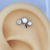 Labret Cluster três Zircônias titânio TN0482 - Produtos para Tatuagem e Piercing | Atacado - Arashop Tattoo