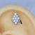 Labret Losangulo Cravejado Titânio TN0451