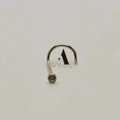 Nostril P pedra 1,6mm banhado ouro B0396