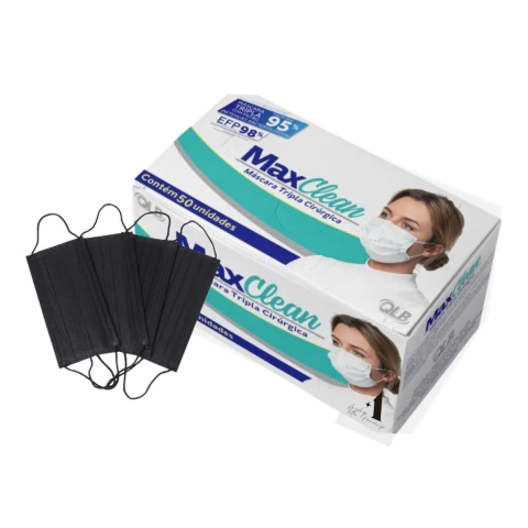 Caixa de máscara preta maxclean MA0069