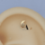 Labret modelo vírgula aço pvd gold A0651