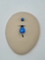 Umbigo titânio gota opala azul TN0094
