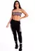 Conjunto Cropped E Calça Legging com Bolso e detalhe Violeta - Preto