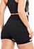 Short Fitness Academia Cintura Alta e Detalhe Branco com Tela - Preto - comprar online