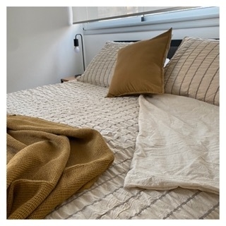 Cubre edredon rayado reversible - comprar online