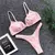 Mulheres Biquíni Tanga em Forma de V, Sexy Ribbed Swimwear, High Cut Swimsuit,