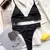 Sexy Halter com nervuras maiô feminino, maiô feminino, biquíni de cintura alt - comprar online