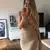 Vestido maxi criptográfico sem encosto feminino, cinta de espaguete, vestido de